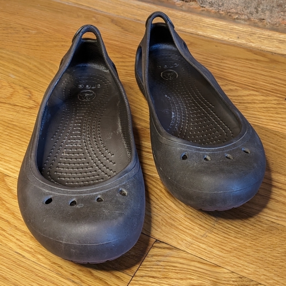 Crocs Women's Size 8 Brown Kadee Slingback Comfort Ballet Slippers